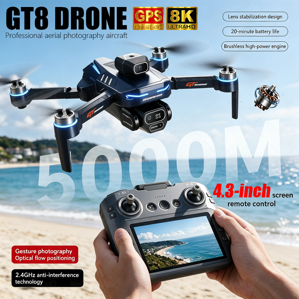 Drone Mapping - طائرة بدون طيار GT8 HD الجديدة